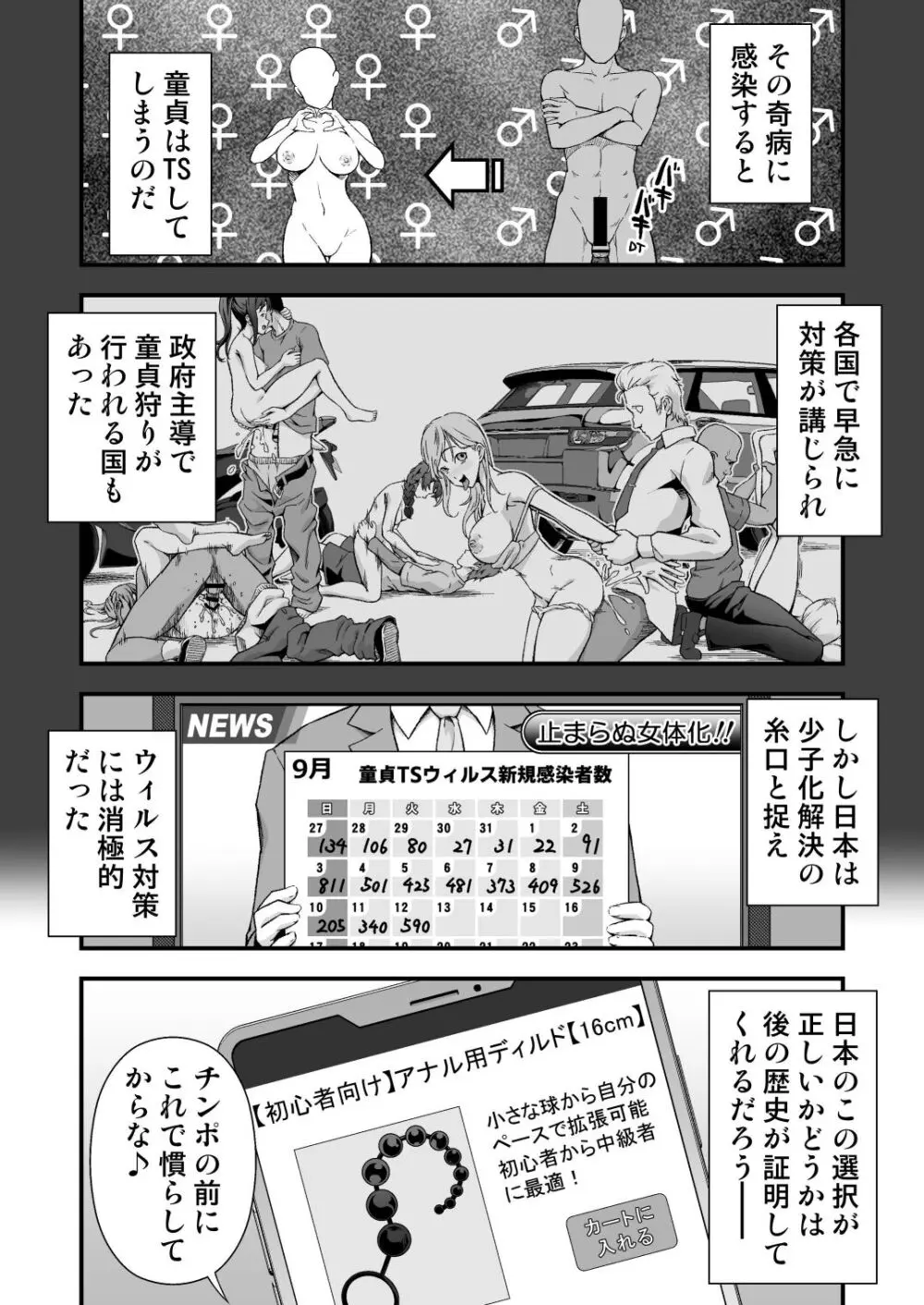 TSウィルス大流行!俺の親友がかわい過ぎて童貞のまま処女喪失 - page44