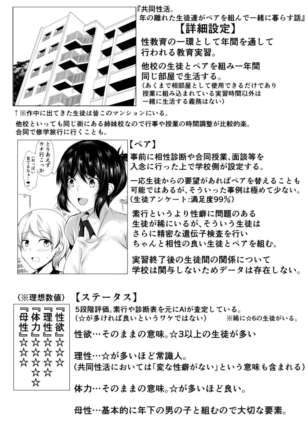 共同性活。年の離れた生徒達がペアを組んで一緒に暮らす話 - page66