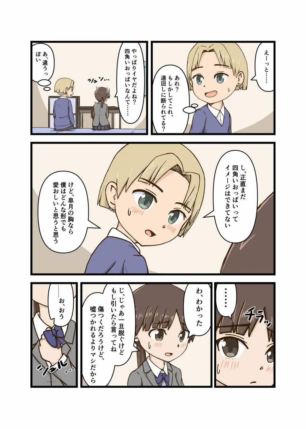 彼女のおっぱいが四角形だった話 - page2