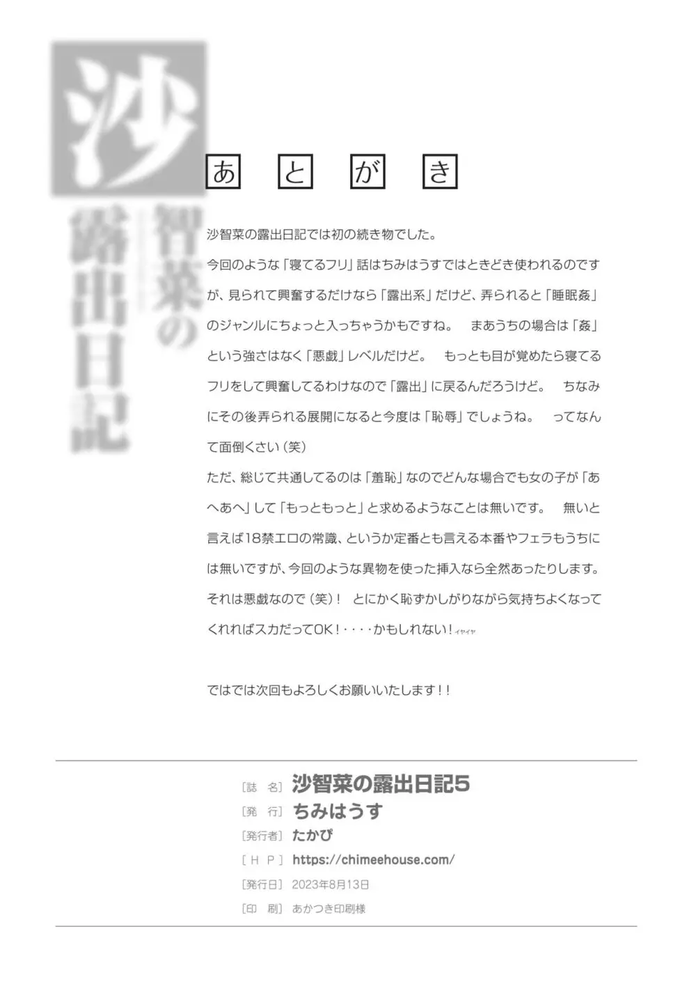 沙智菜の露出日記5 - page26