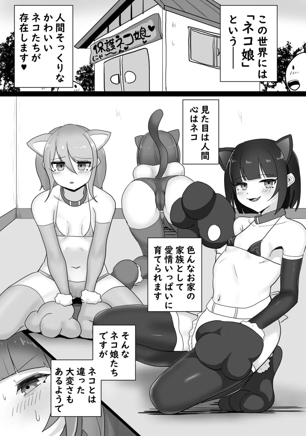 嫌がるネコ娘におまたマッサージをネチネチやり続ける話 - page2