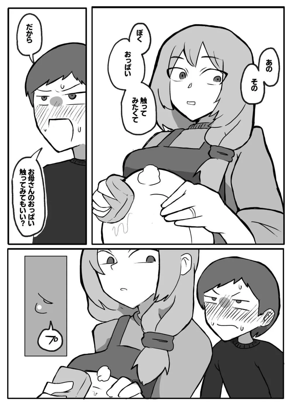 息子がおっぱいを触ってみたいと言うので - page3