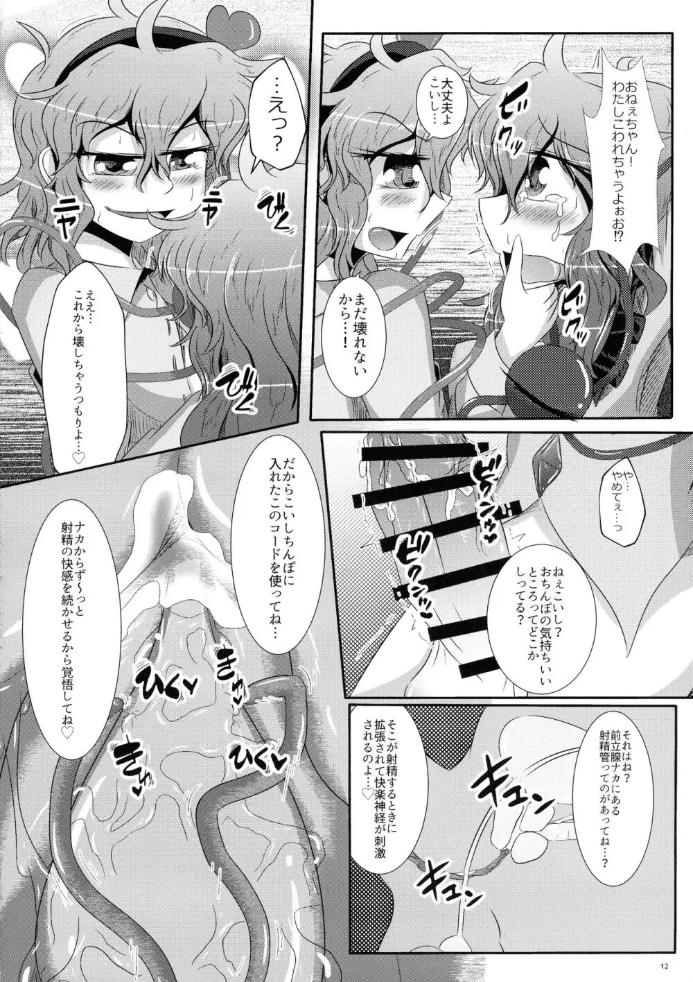 こいしちゃんがさとりちゃんにおち〇ぽを壊れるくらいまでいじられて射精させられる本 - page13