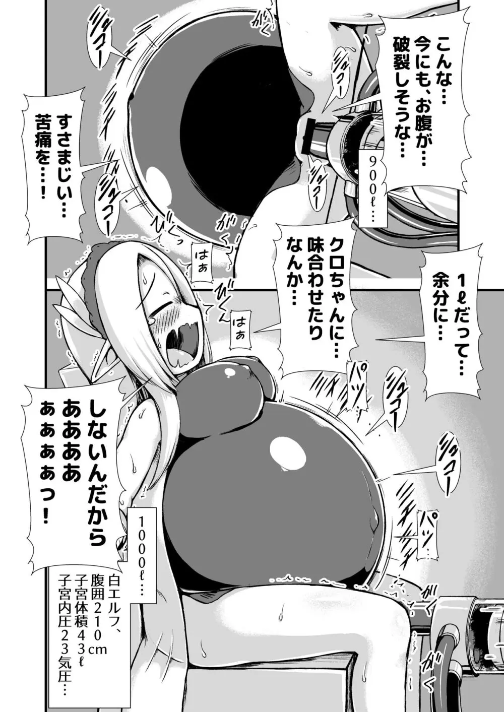 白黒エルフ膨腹破裂_binf - page11