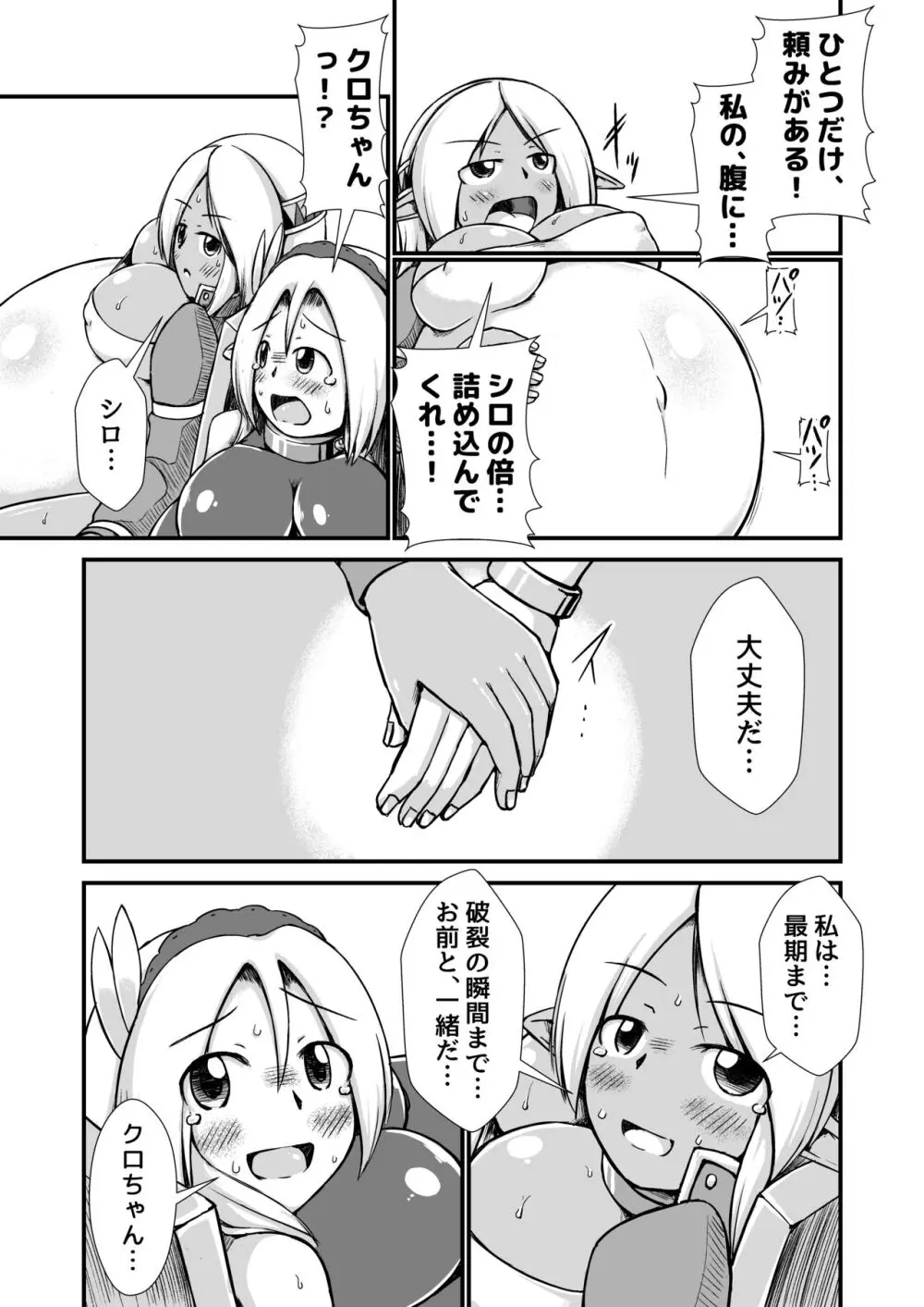 白黒エルフ膨腹破裂_binf - page15