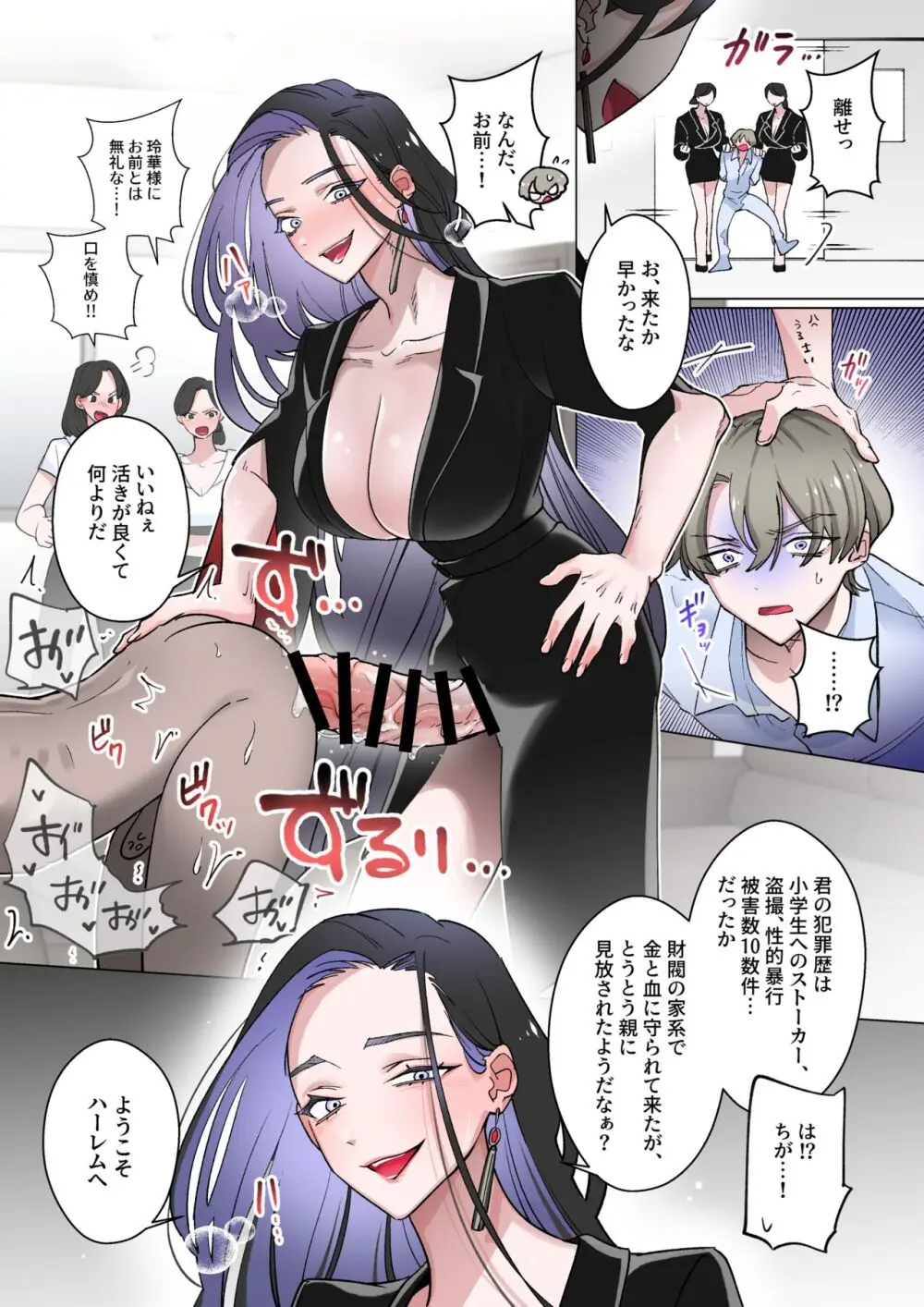 【女×男】【逆レ○プ】Welcome to Harem～性犯罪者達がふたなり女性達に玩具にされる話～ - page2