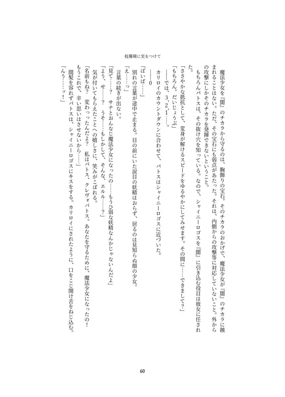 変身回数に限りがある世界の魔法少女が悪の手を取り堕ちた先。 - page60