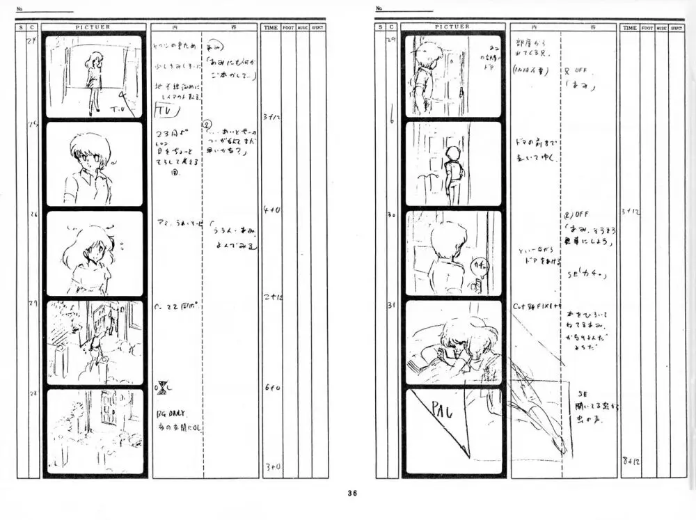 くりいむレモン 絵コンテ･設定資料集 PART1 ｢媚･妹･Baby｣ ＆ PART5｢亜美･AGAIN｣ - page34