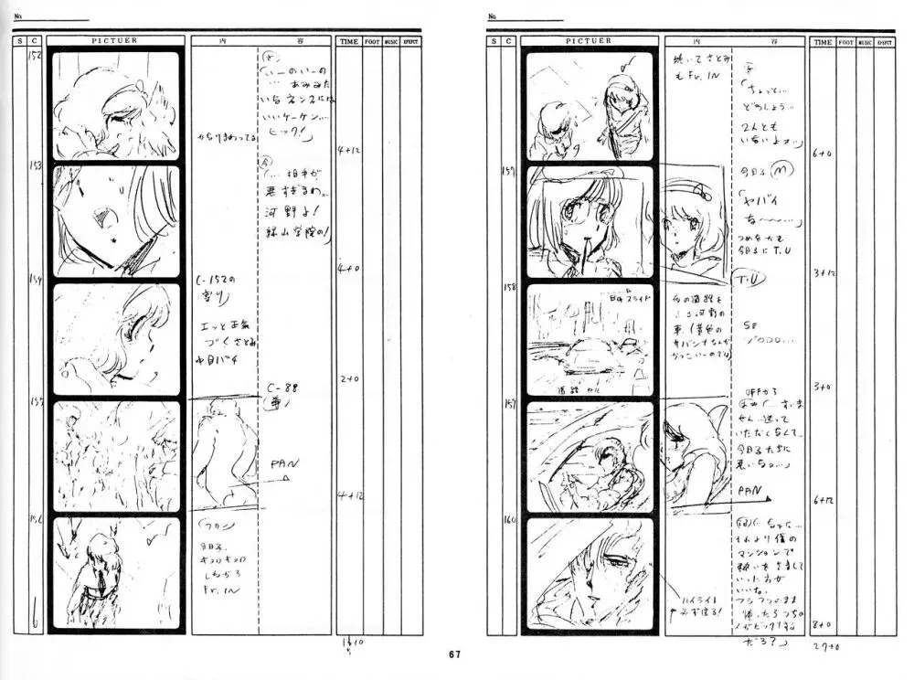 くりいむレモン 絵コンテ･設定資料集 PART1 ｢媚･妹･Baby｣ ＆ PART5｢亜美･AGAIN｣ - page64