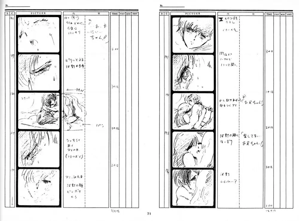 くりいむレモン 絵コンテ･設定資料集 PART1 ｢媚･妹･Baby｣ ＆ PART5｢亜美･AGAIN｣ - page68