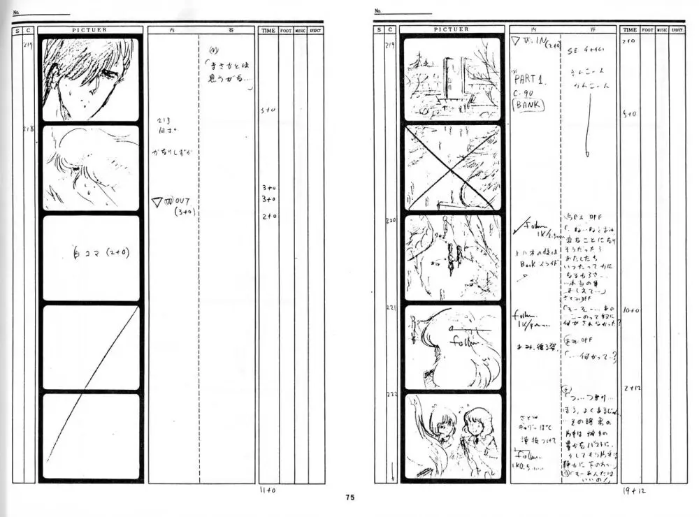 くりいむレモン 絵コンテ･設定資料集 PART1 ｢媚･妹･Baby｣ ＆ PART5｢亜美･AGAIN｣ - page73