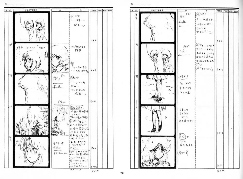 くりいむレモン 絵コンテ･設定資料集 PART1 ｢媚･妹･Baby｣ ＆ PART5｢亜美･AGAIN｣ - page74