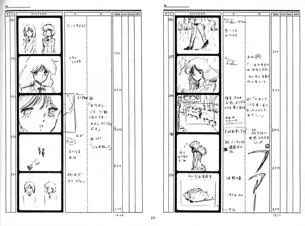 くりいむレモン 絵コンテ･設定資料集 PART1 ｢媚･妹･Baby｣ ＆ PART5｢亜美･AGAIN｣ - page76