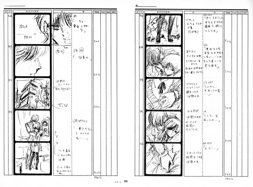 くりいむレモン 絵コンテ･設定資料集 PART1 ｢媚･妹･Baby｣ ＆ PART5｢亜美･AGAIN｣ - page79