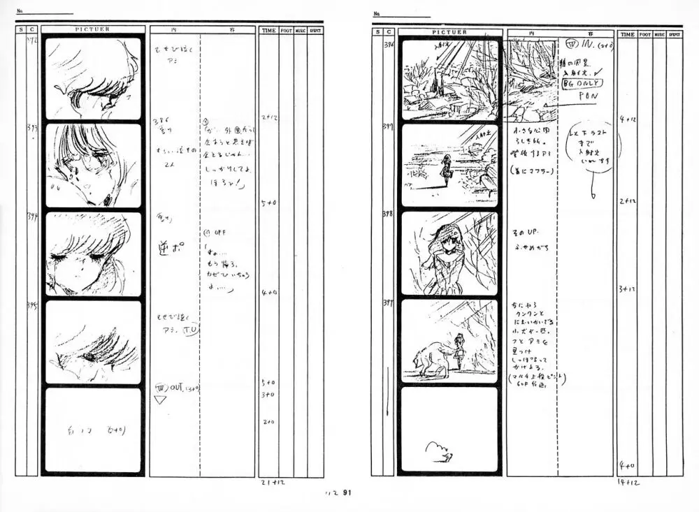 くりいむレモン 絵コンテ･設定資料集 PART1 ｢媚･妹･Baby｣ ＆ PART5｢亜美･AGAIN｣ - page90