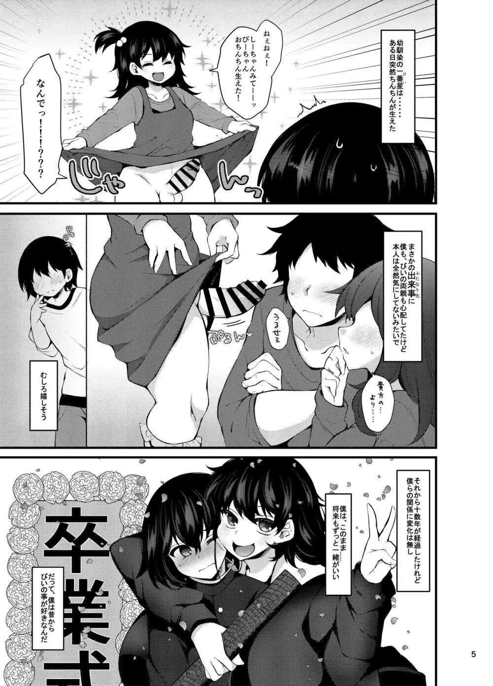 『おとこのこになりたいな』×３回～ふたなり幼馴染の逆ア〇ルプロポーズ～ - page4