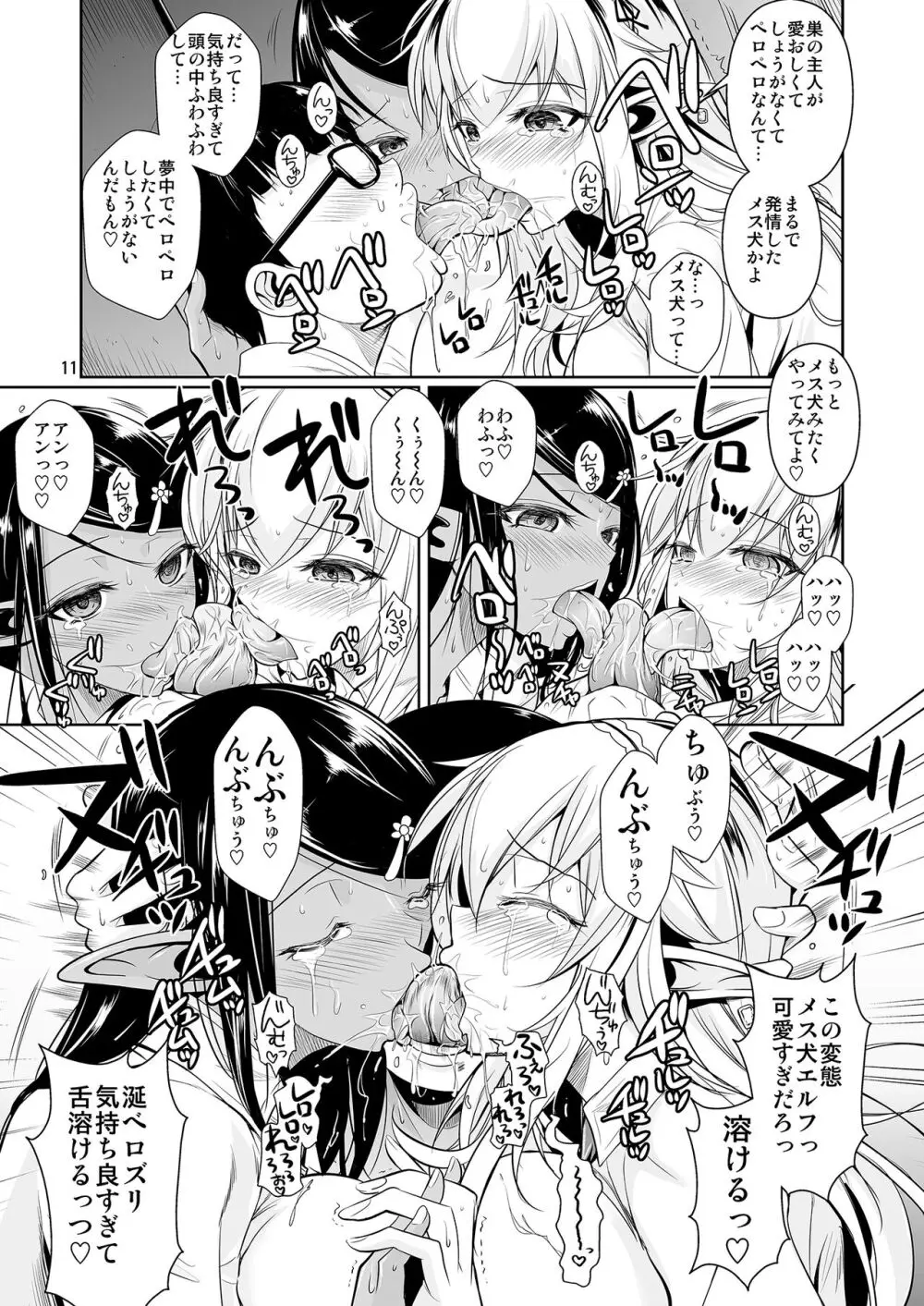 ハイエルフ×ハイスクール 白×黒 - page12