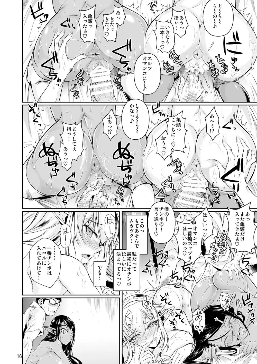 ハイエルフ×ハイスクール 白×黒 - page17