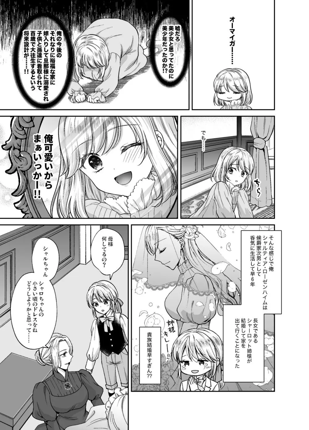 美少年に転生したのでうっかり女装したら、王弟殿下に嫁がされた件 - page8