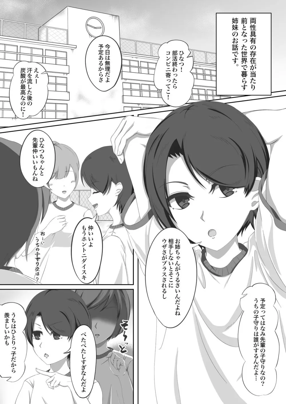 ふたなり姉とやぶさか妹 - page2