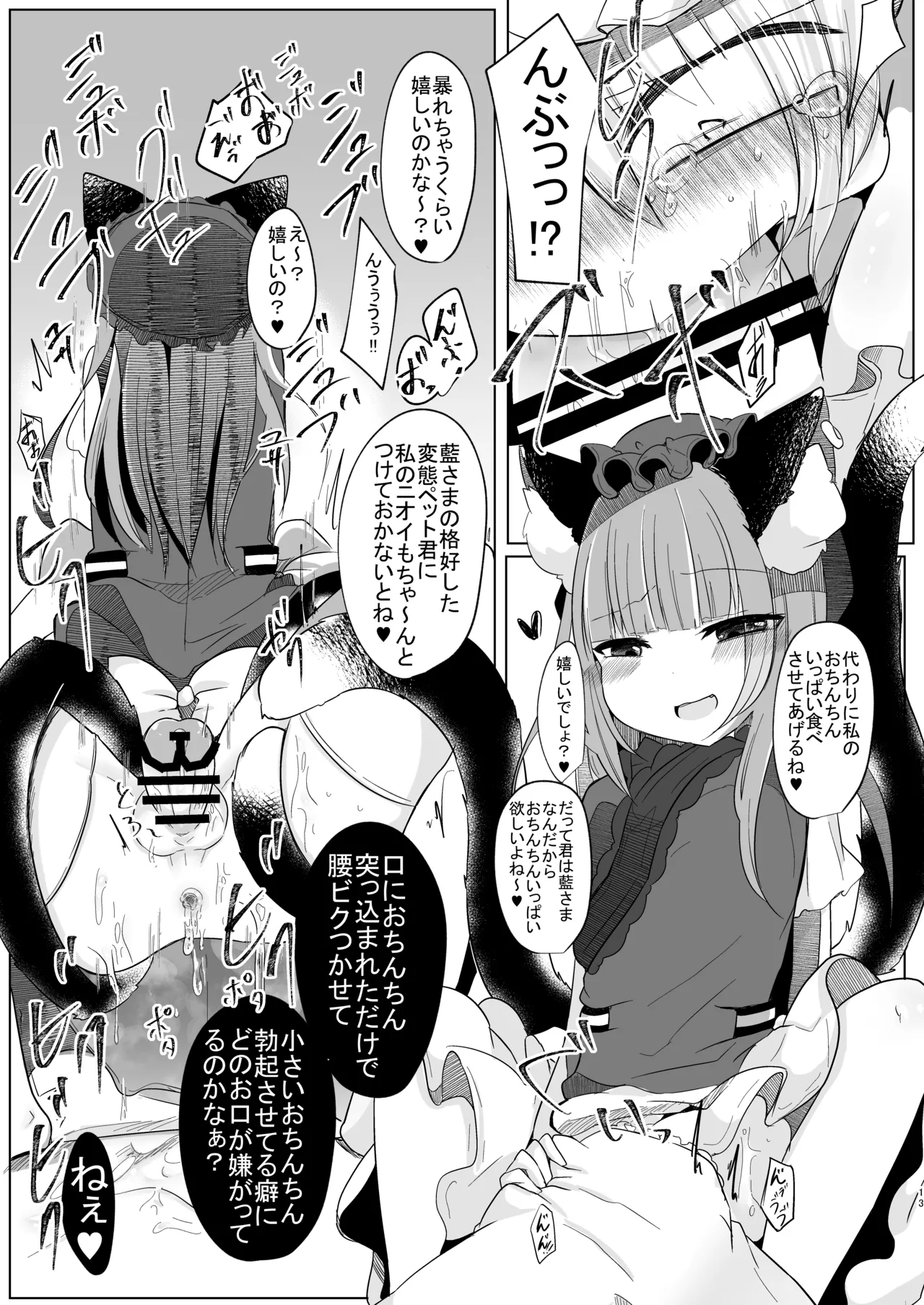 女装趣味のボクが今度はふたなり橙ちゃんに犯される本 - page12