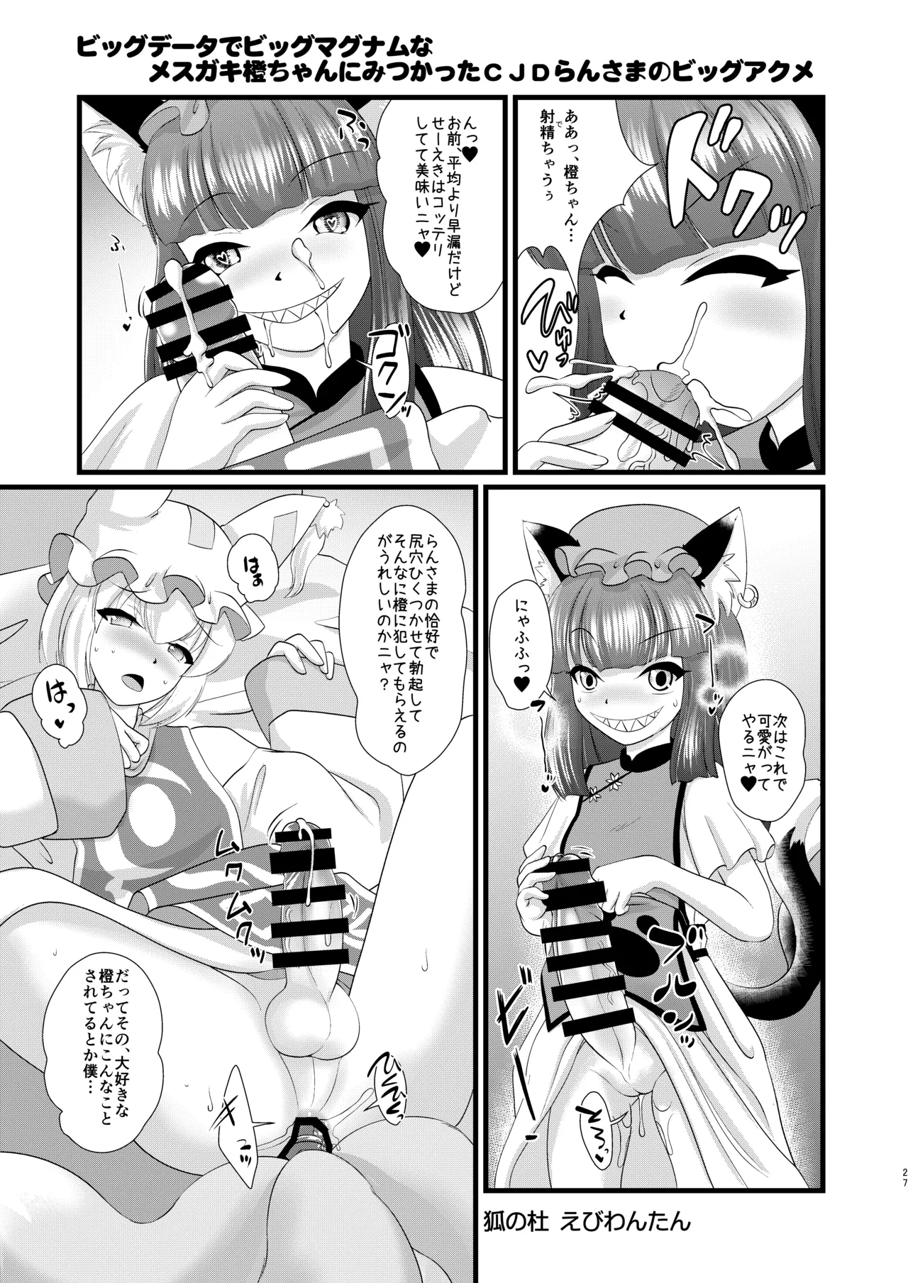 女装趣味のボクが今度はふたなり橙ちゃんに犯される本 - page26