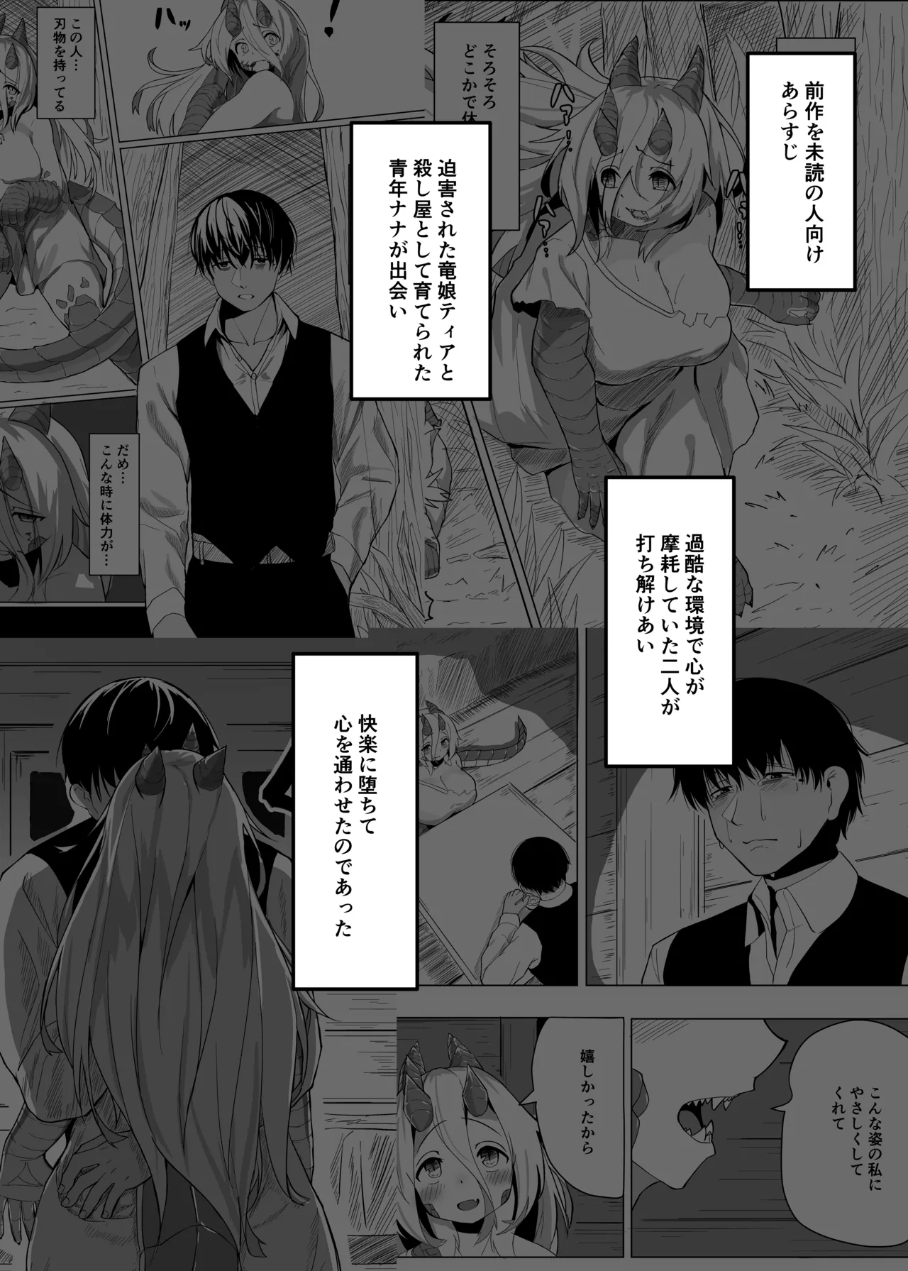 あの夜が一番の幸せだったから 迫害竜娘と限界殺し屋 人語忘れて獣エッチ - page3