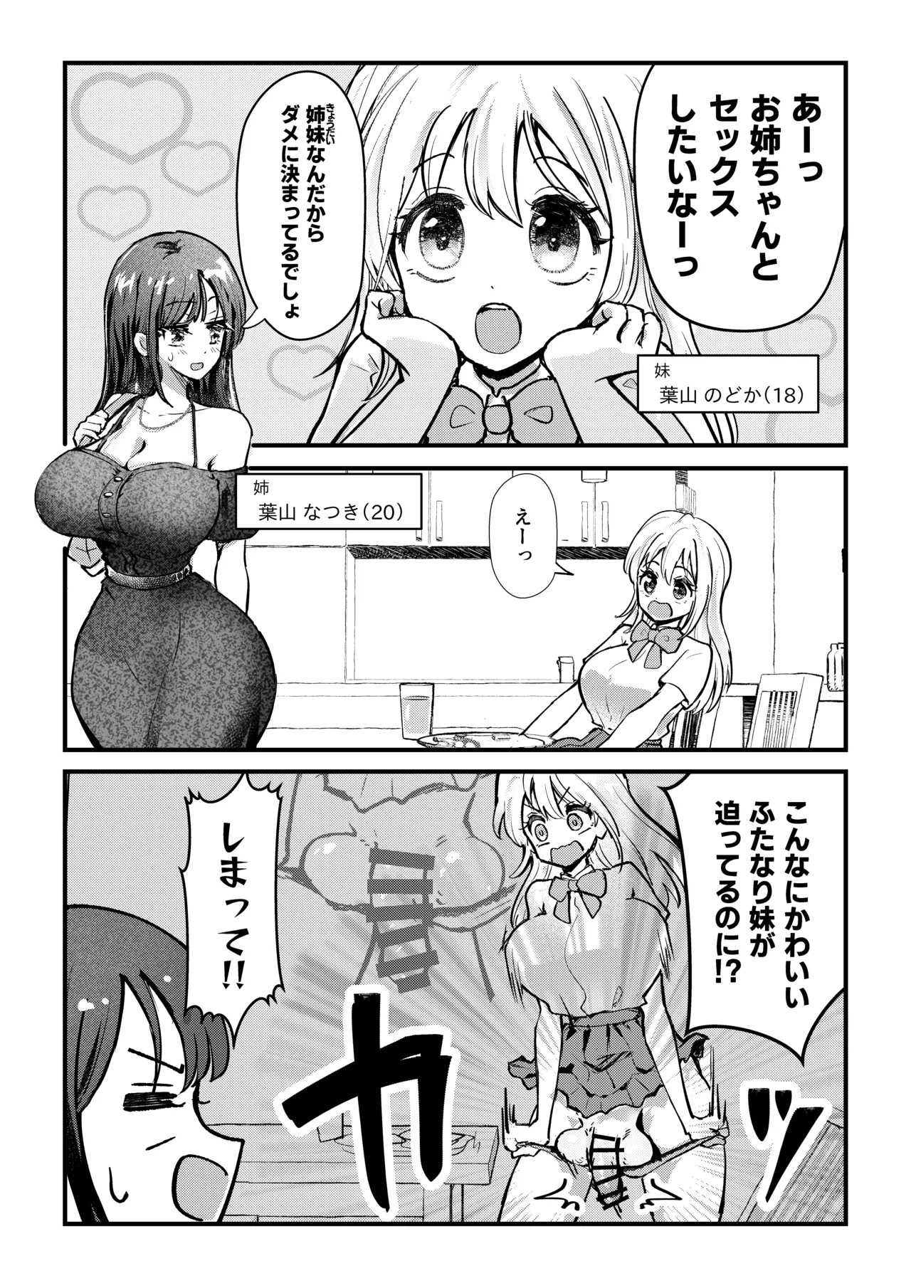 ふたなり妹が大好きなお姉ちゃんを睡眠○する話 - page2