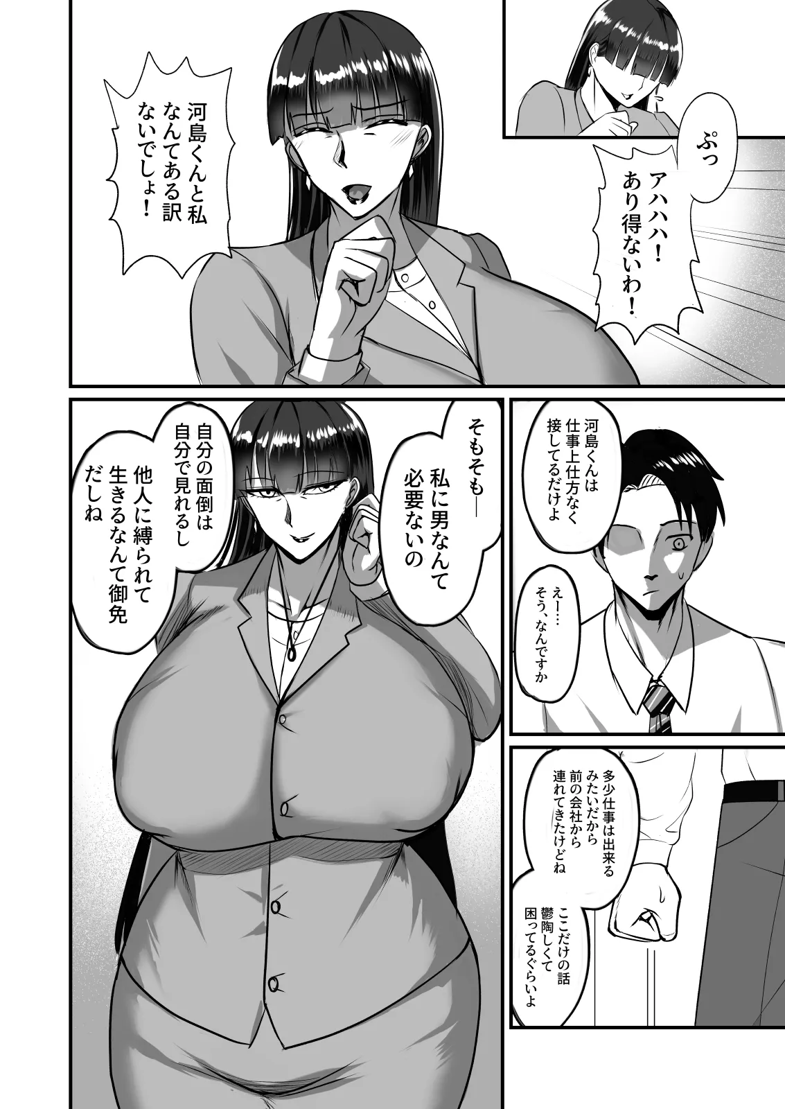 自称男要らずの女上司が俺をオカズにしていたので - page8