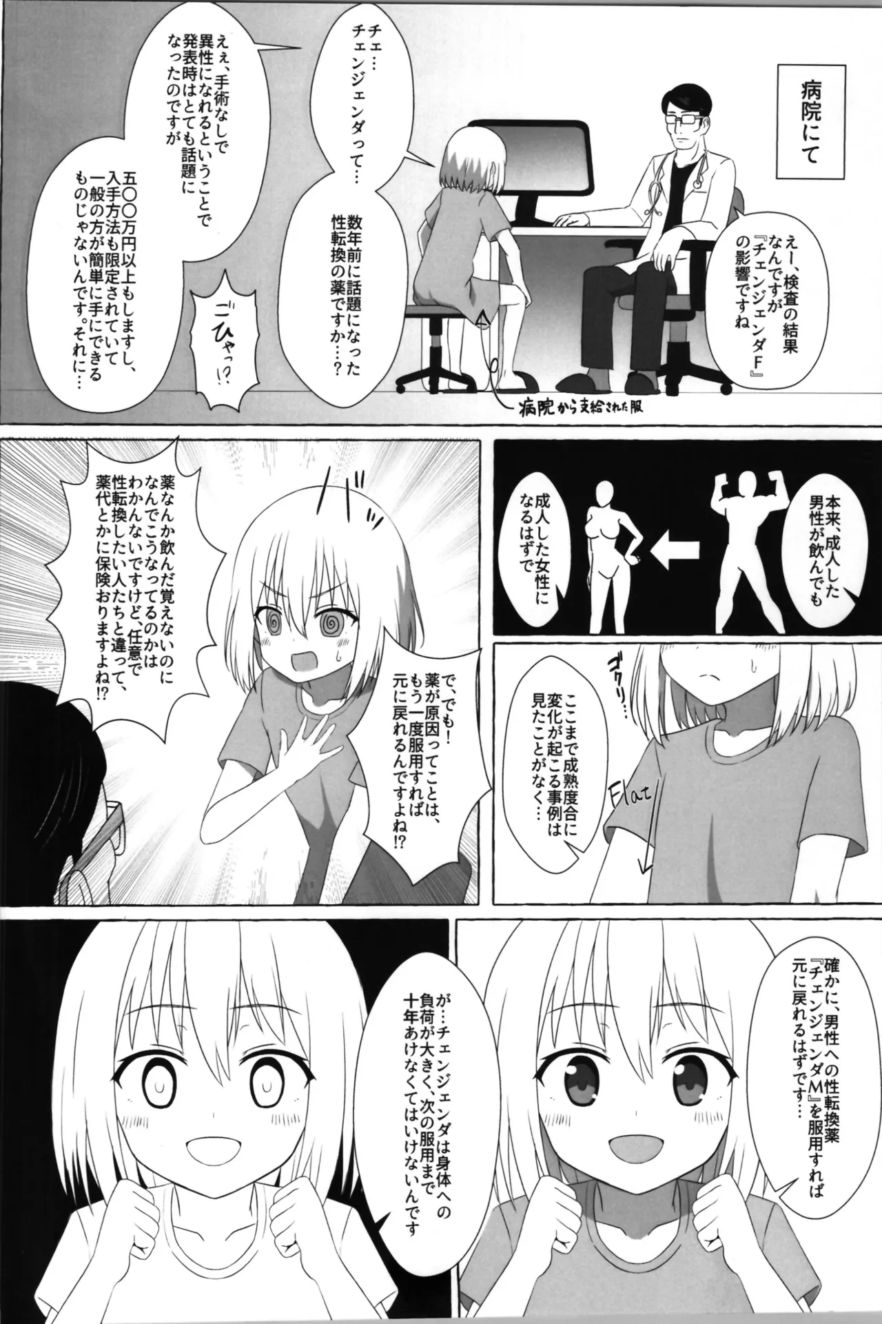 (C105) [へにょっとばーど (山鳥こぢ) S男がロ●にTSしてドMになる話 - page4