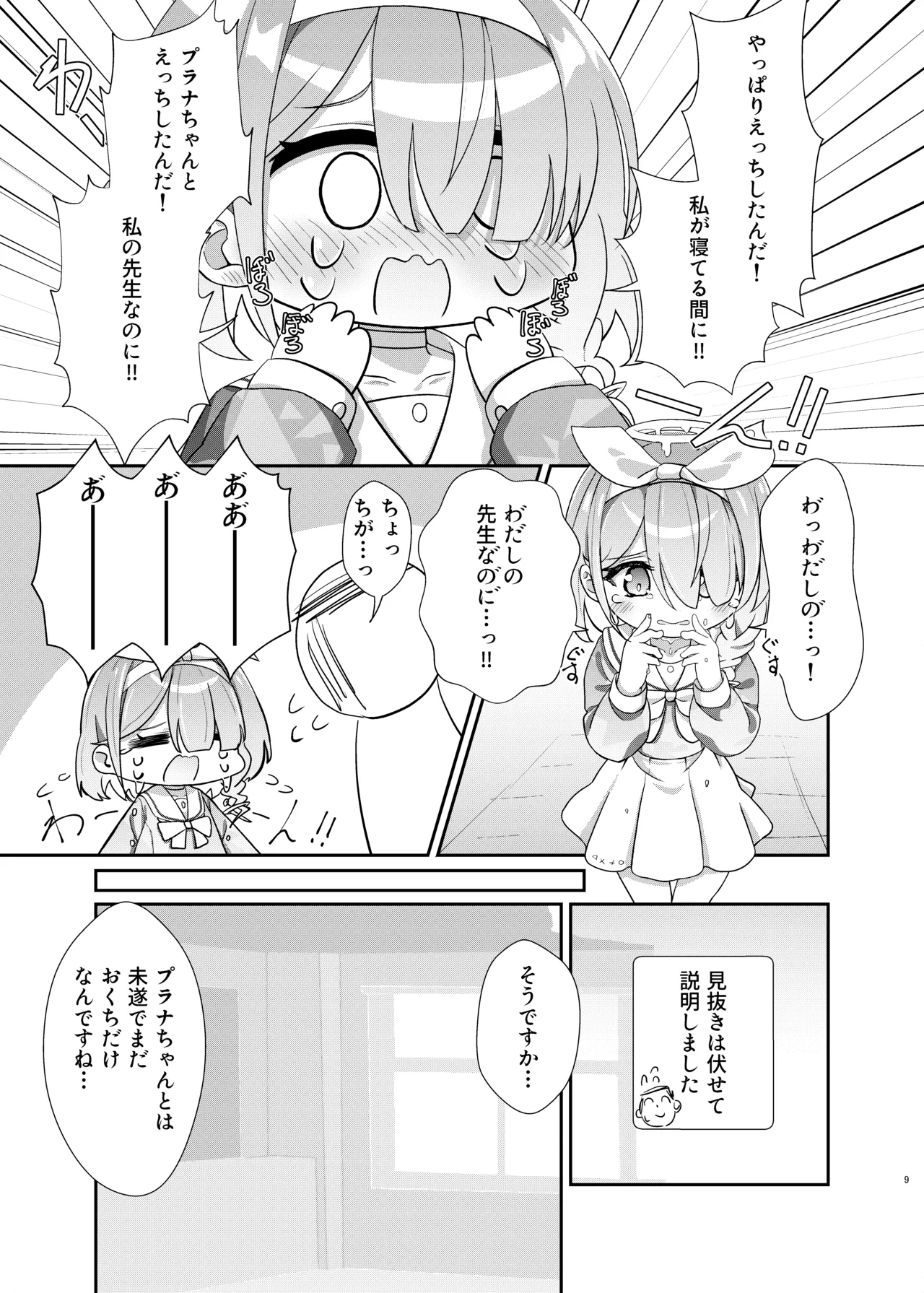 せんせいの事が大好きなアロナちゃんと合意ありいちゃらぶなかよしほん - page8