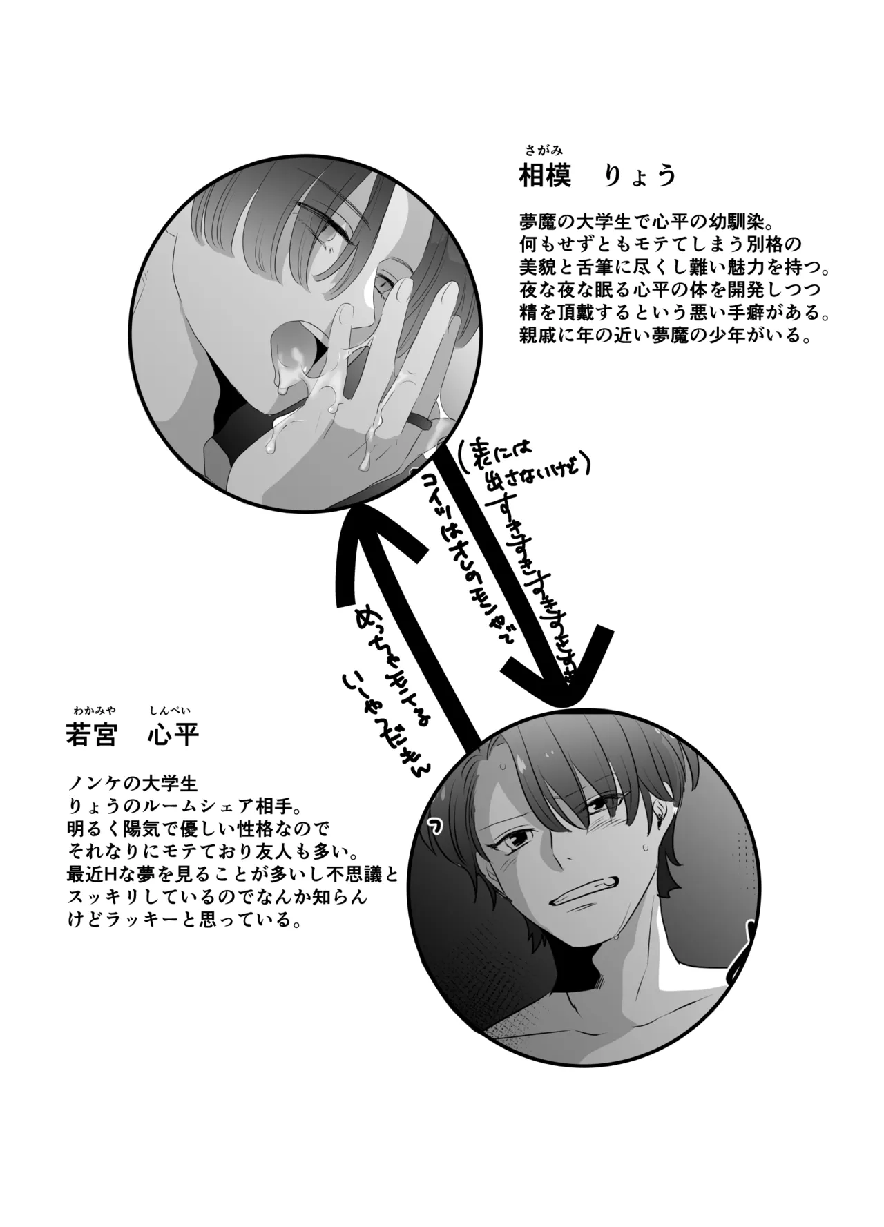ノンケが夜な夜な友人の夢魔に襲われる話 - page13