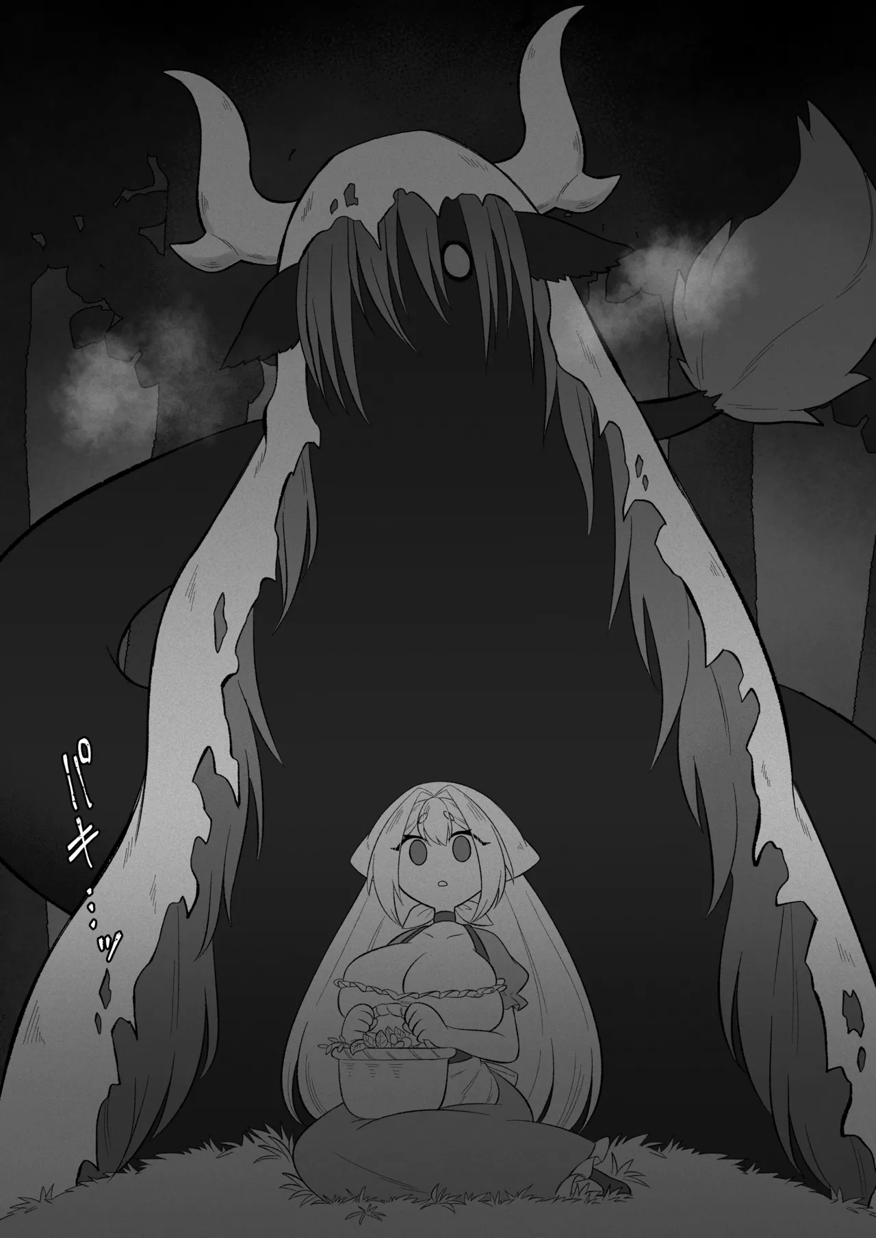 ある日森の中触手の怪物に種付け交尾される少女のお話 - page5