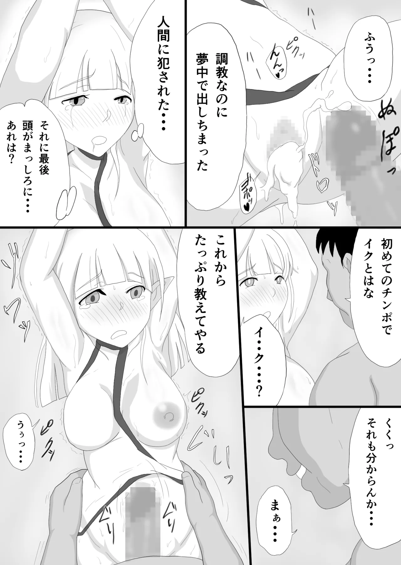 銀髪巨乳エルフを調教して快楽堕ち - page10