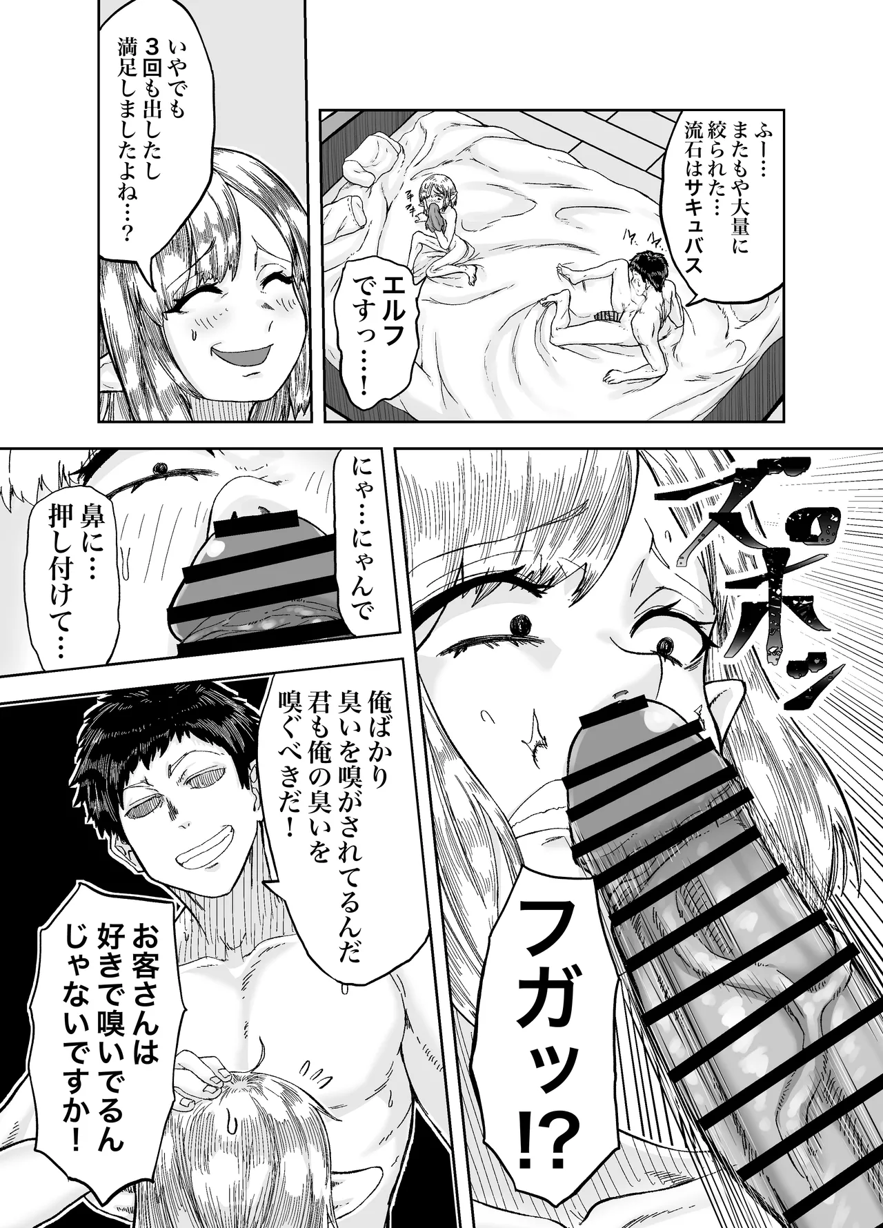 風呂嫌いな地味顔エルフの娼婦を騙して嫁にする - page15