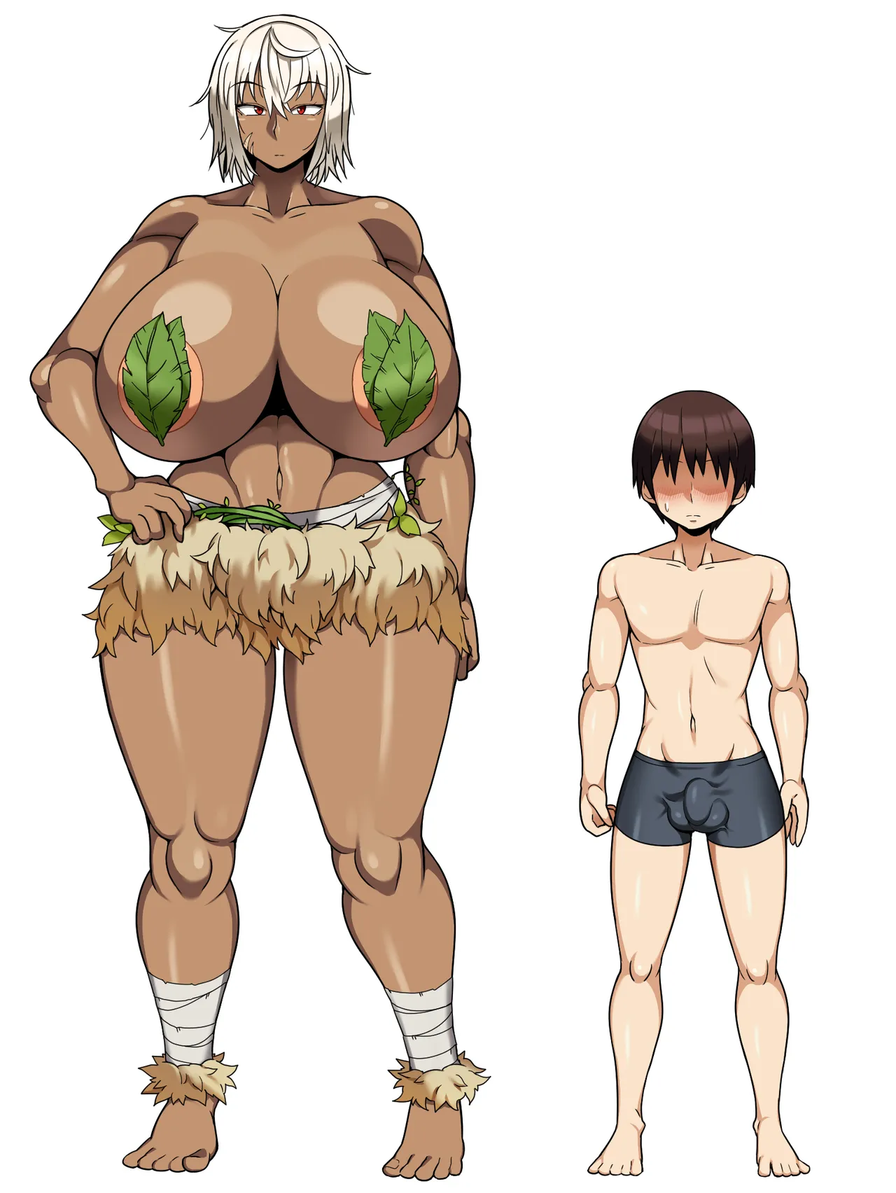 無人島でデカ尻ムチムチアマゾネスさんと汗だくSEX - page50