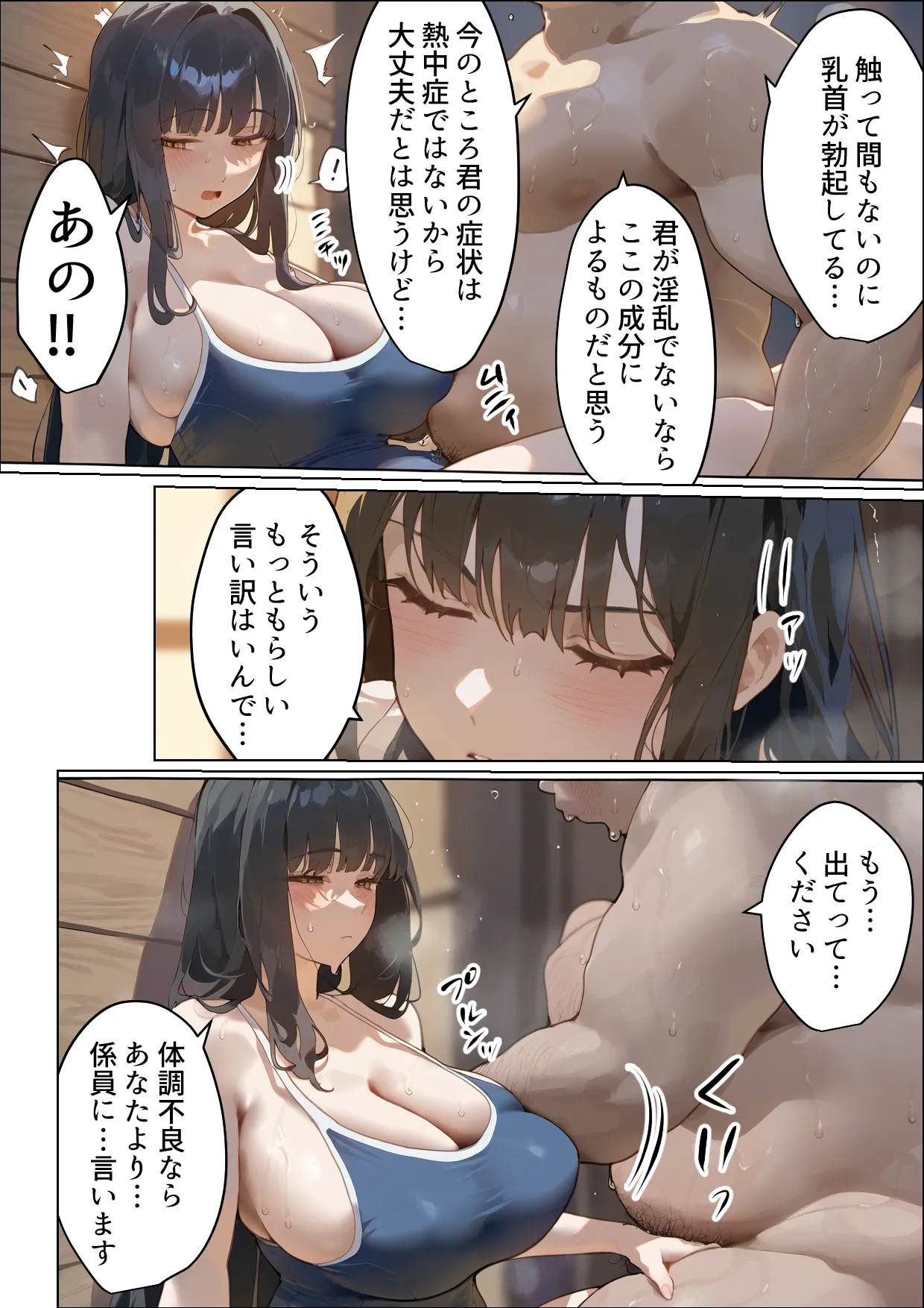 僕の爆乳学級委員長とお母さん（37）が友達の種付親父に寝取られ孕まされる話【寝取られ混浴サウナ】 - page47