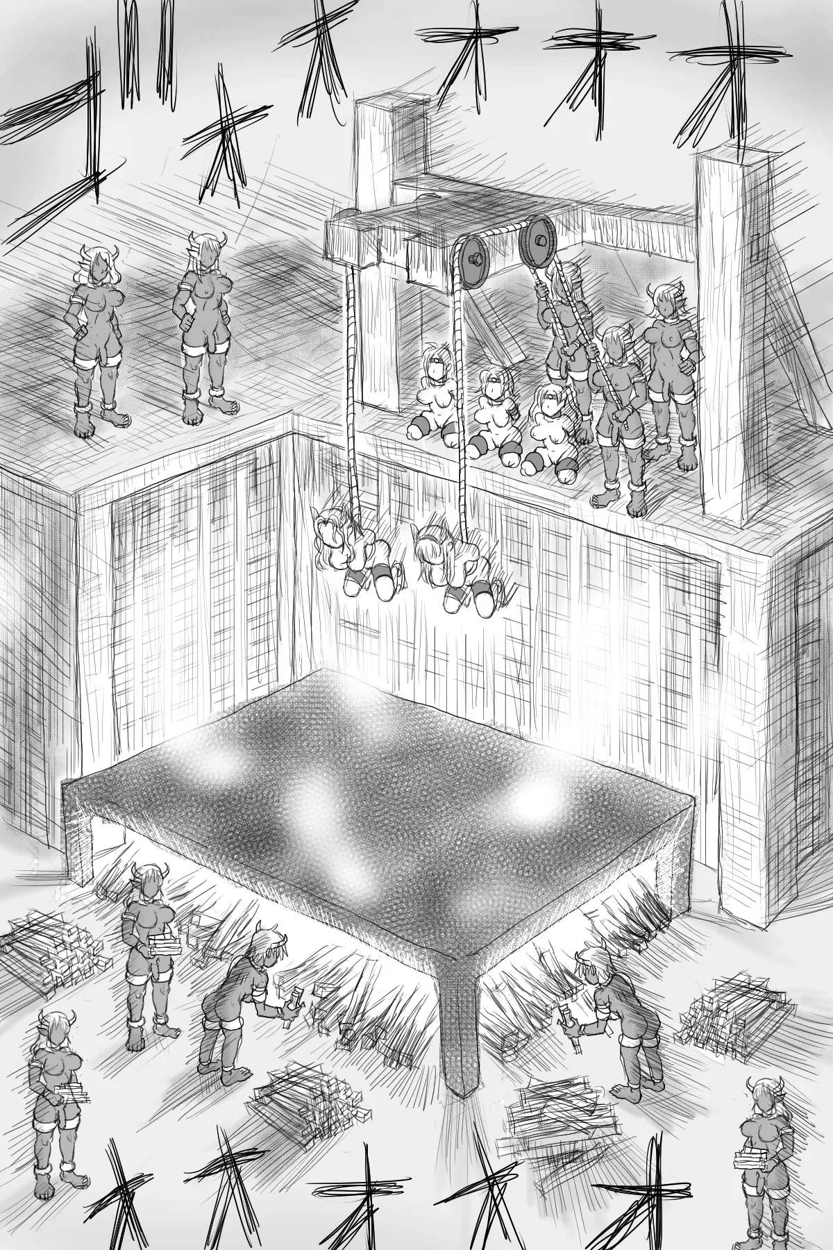 女戦士を鉄板焼き処刑! - page5