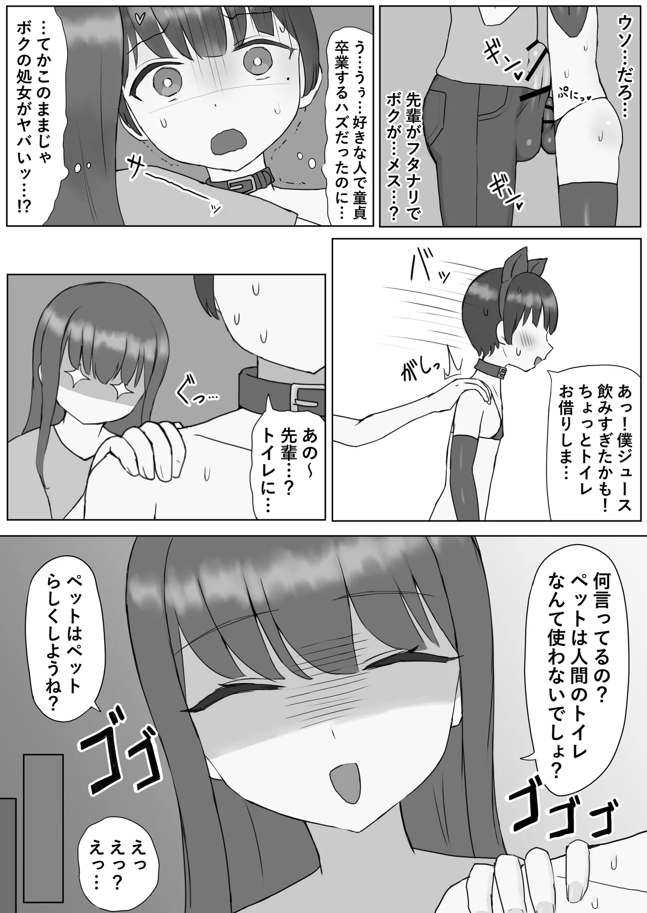 ふたなり年上彼女のペット兼マゾオナホにされちゃいました… - page9