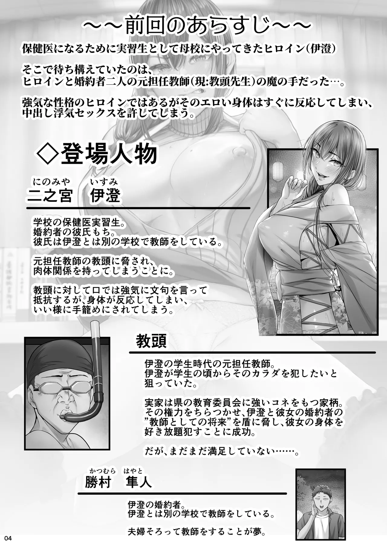 夏日 強気に文句を言いながらもエロい身体が反応してNTRれる保健医実習生の本。ver. - page3