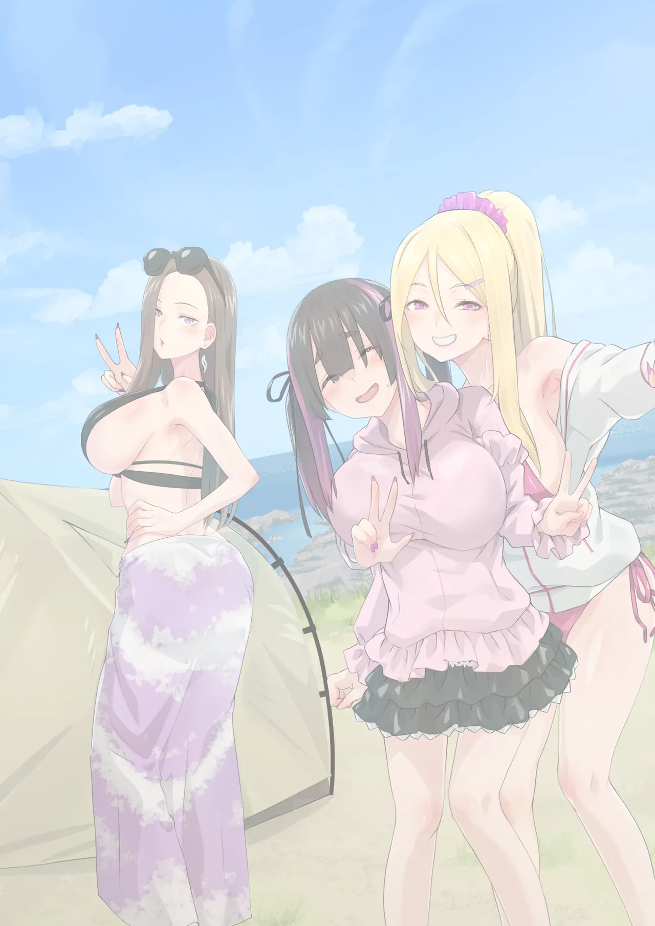 ぎゃるキャンv～ヤリサーの美女3人とエロ目的で海へ行く話～ - page161