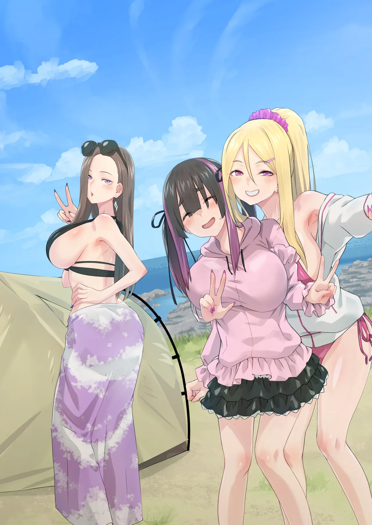 ぎゃるキャンv～ヤリサーの美女3人とエロ目的で海へ行く話～ - page87