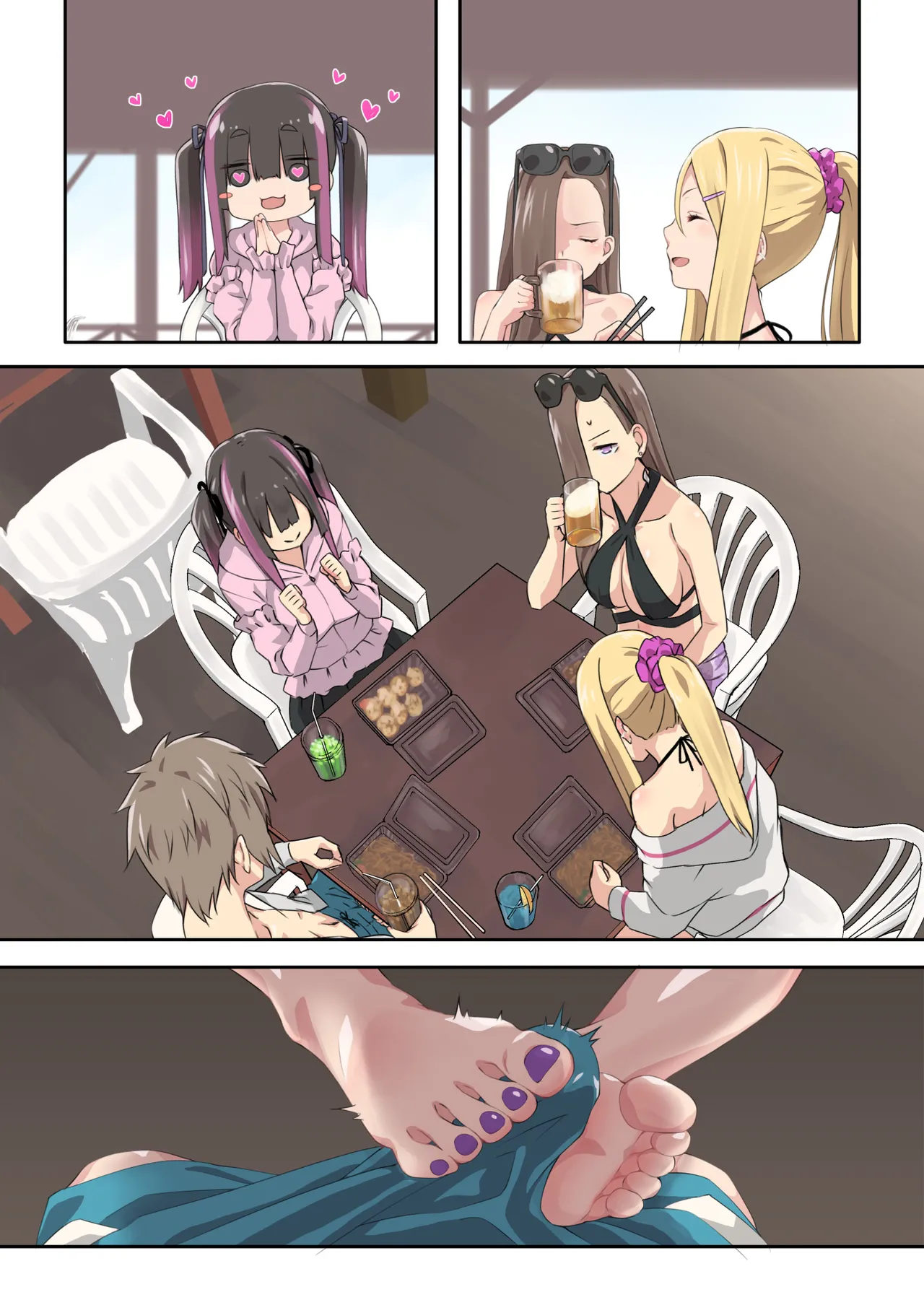 ぎゃるキャンv～ヤリサーの美女3人とエロ目的で海へ行く話～ - page98