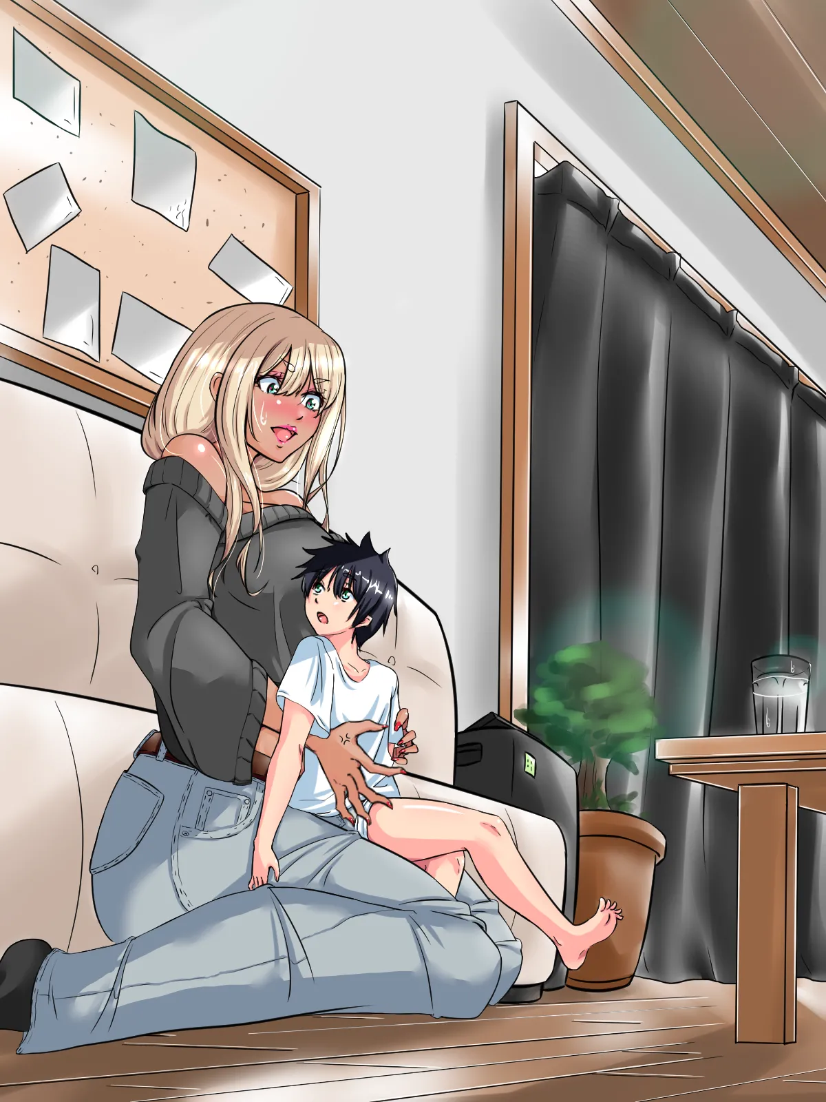 黒ギャルママは息子の包茎ち〇ぽに恋をする - page27