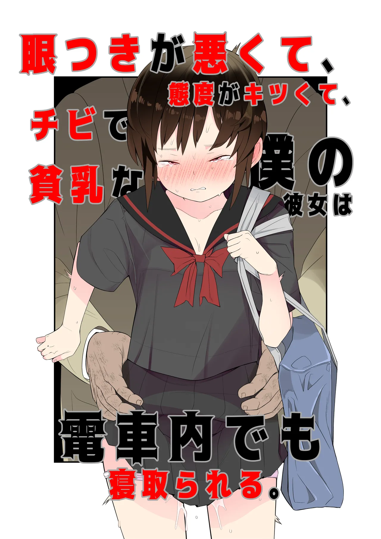 眼つきが悪くて、態度がキツくて、チビで貧乳な僕の彼女は電車内でも寝取られる。 - page1