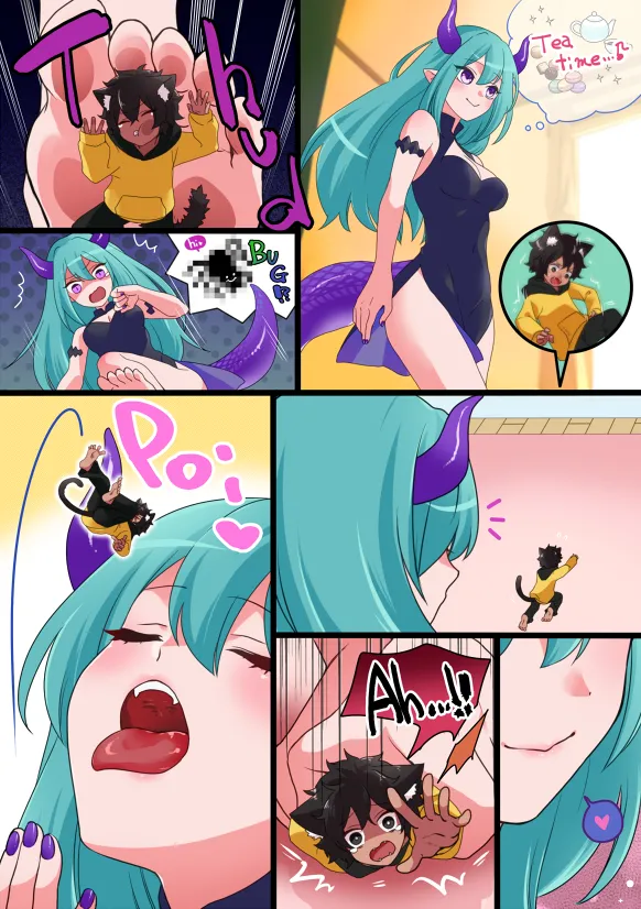ドラゴン娘vore（ホオジロ鮫子） - page1