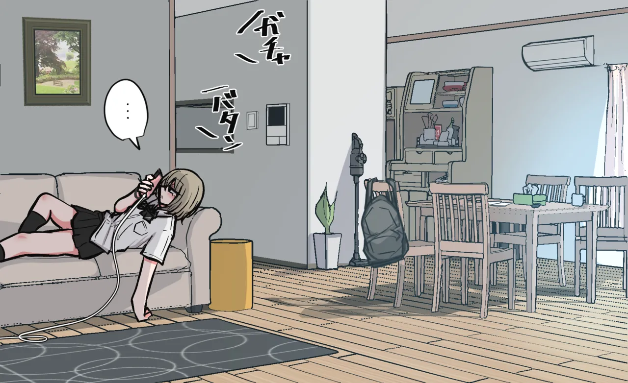 リビングで開放オナニーする親友ちゃん - page2