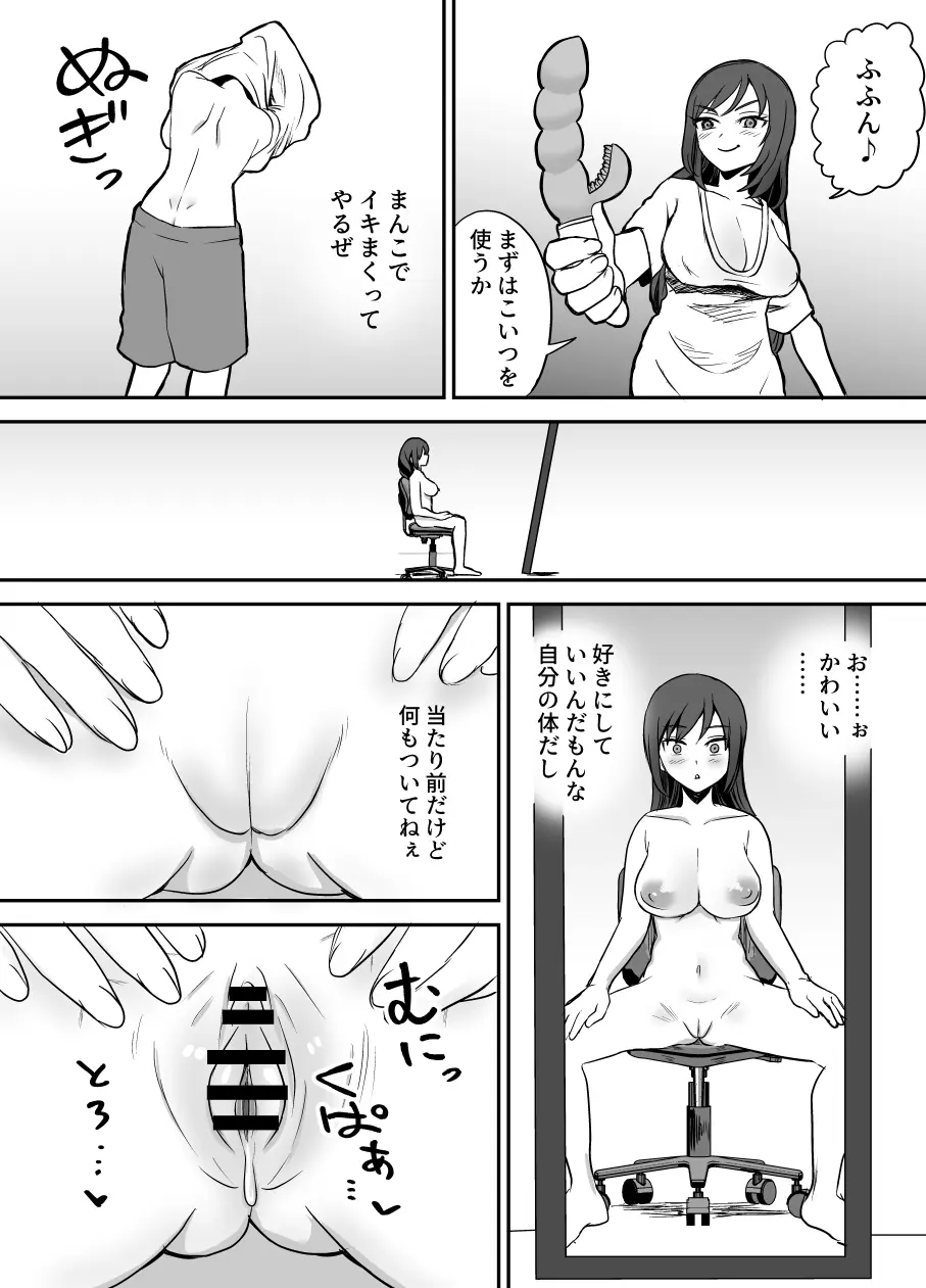 [叡智研究所 (Blank)] 軽い気持ちでTS薬に手を出した男が身も心もメス堕ちするまで(1)オナニー編 - page6