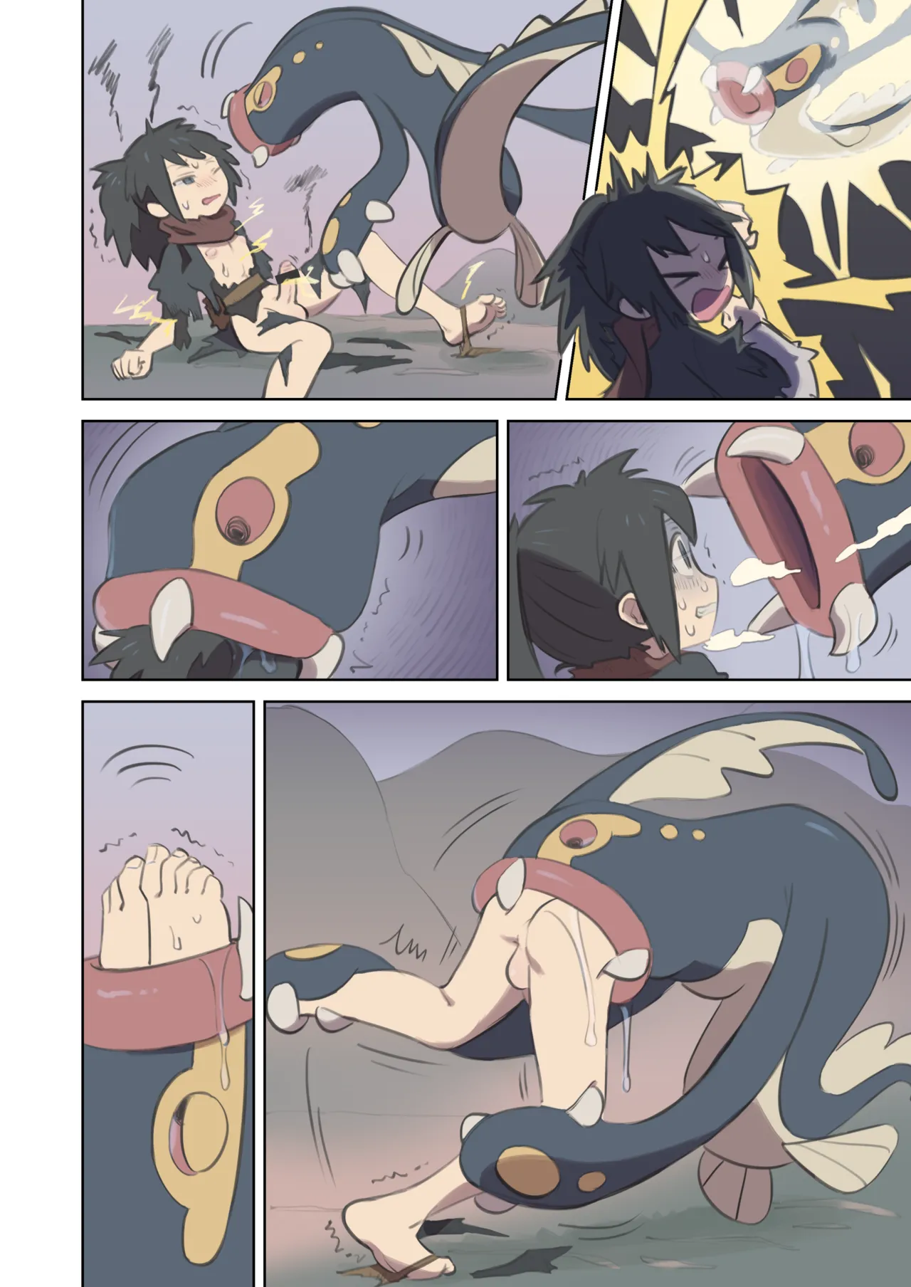 [キンニ] シビルドンにへんしんしたメタモン とテル(ポニーテールver)のVORE漫画 (Pokémon LEGENDS アルセウス) - page2