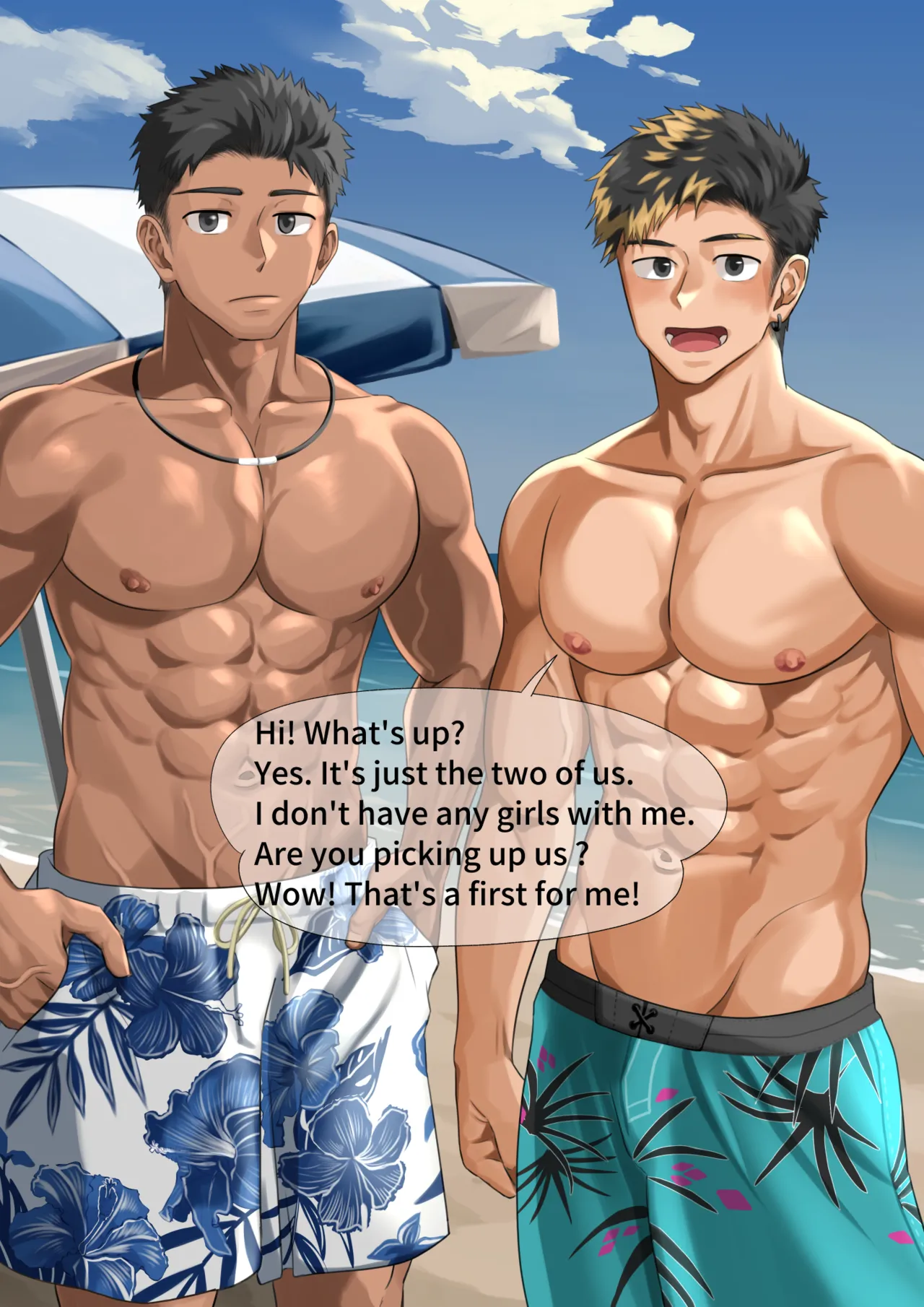 ビーチで逆ナン…(p10.)【ENG】 (Pixiv Fanbox) - page11